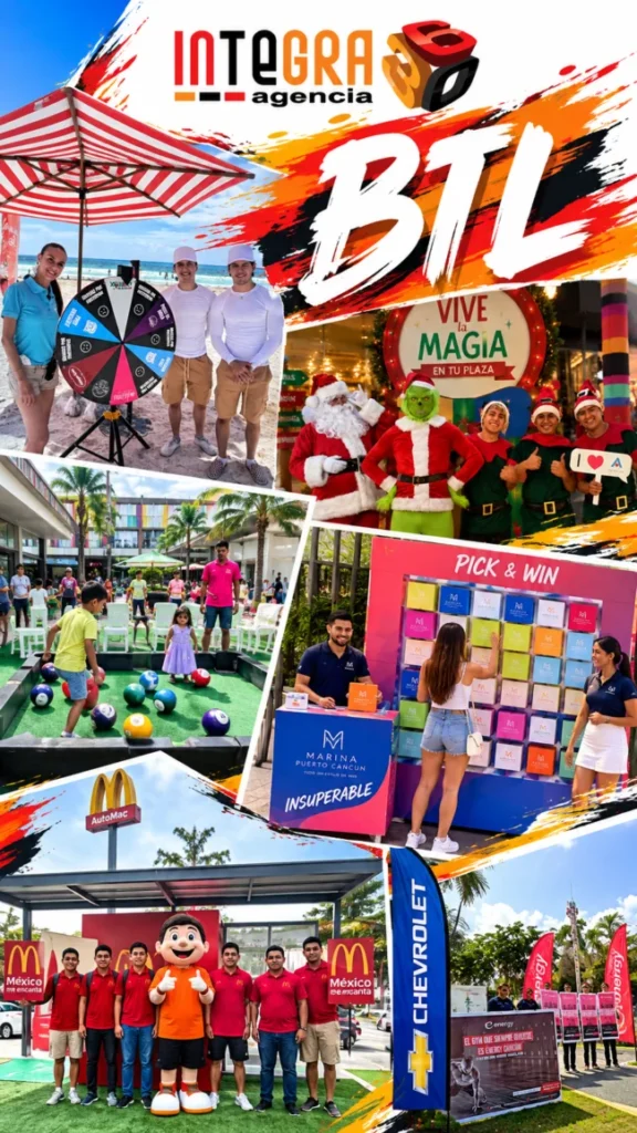 agencia integra 360 Caribe Mexicano, Marketing experiencial, publicidad en Cancún, Quintana Roo, ranking agencias BTL 2026, relaciones públicas